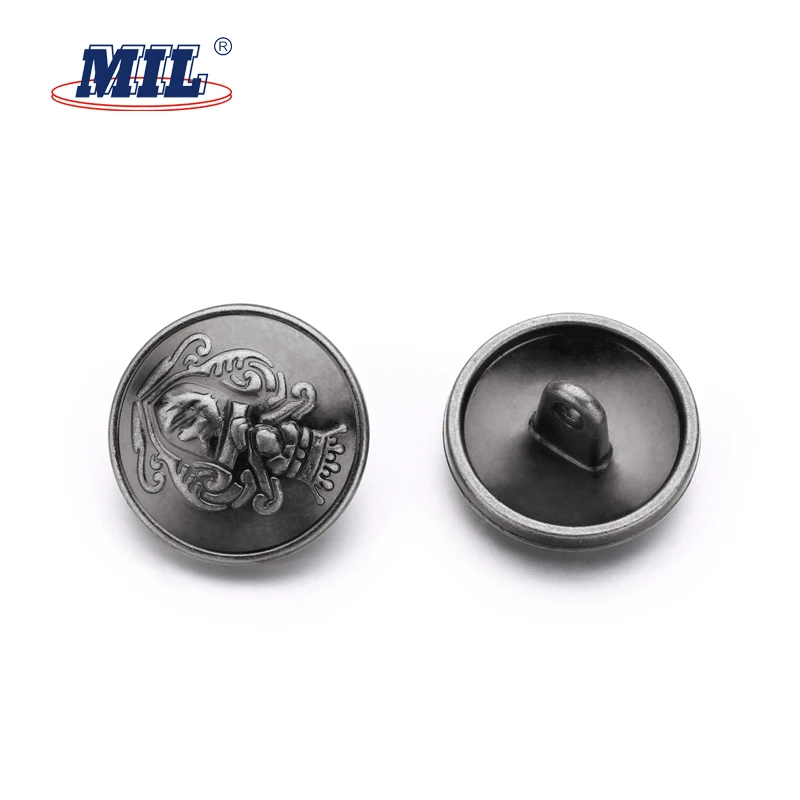 Custom made metal suit buttons with crown logo