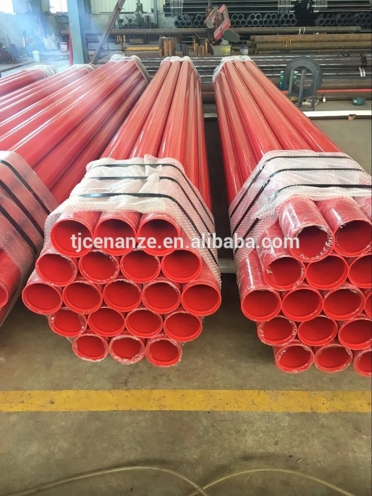 
ASTM A795 SCH 10 UL FM red painted groveed ends pipes for firefighting welded steel pipe 