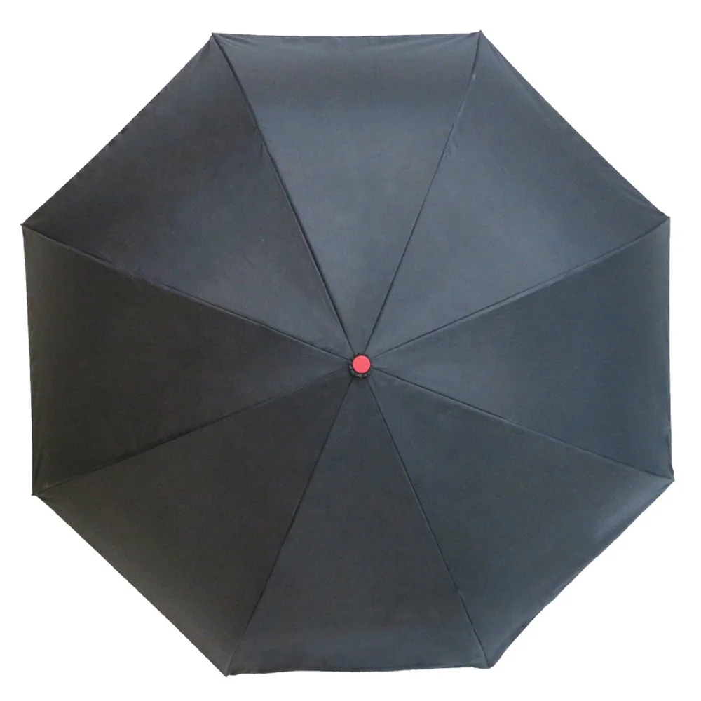 23 inch reverse flower print double layer hands free black handle umbrella