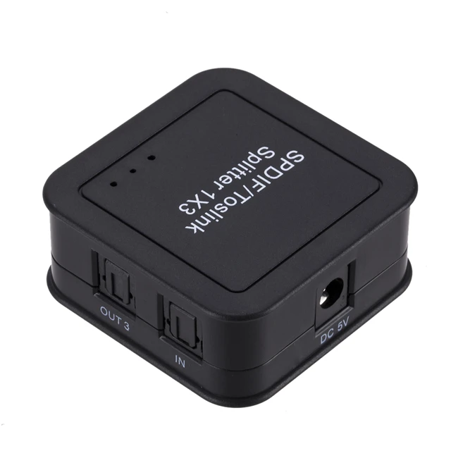 Mini Video Surround Sound Amplifier 1x3 Splitters Amplifier Repeater SPDIF Toslink Digital Optical Audio Splitter