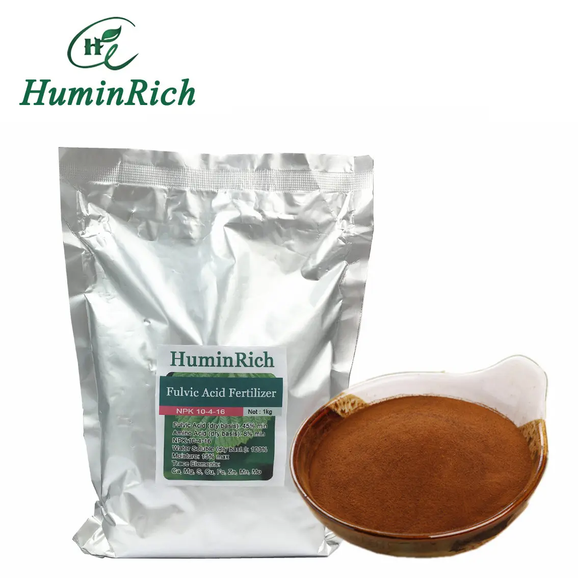 Минерал HuminRich FuPlus SY300 и порошок фульвовой кислоты, 100% растворимость в воде для роста корней