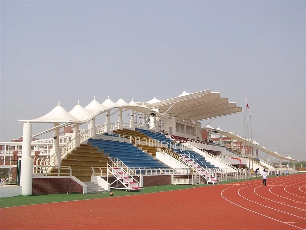 
architecture membrane stadium roofing PTFE stadium tent membrane structure with steel frame 