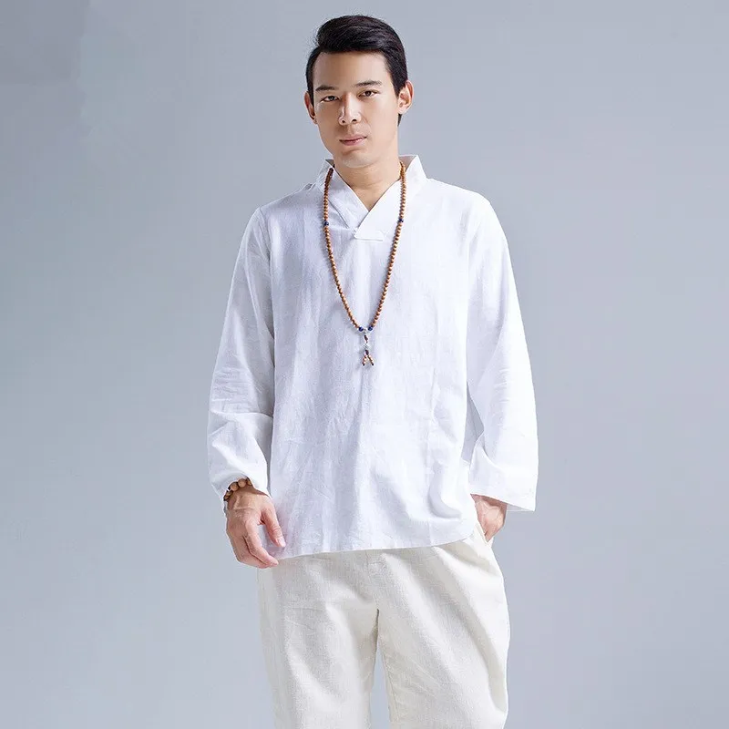 Promoción de Camisas Blancas De Lino Hombres - Compra