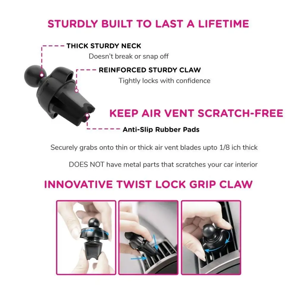 
6*N45 magnet car phone mount Air vent car phone holder with strong magnets 