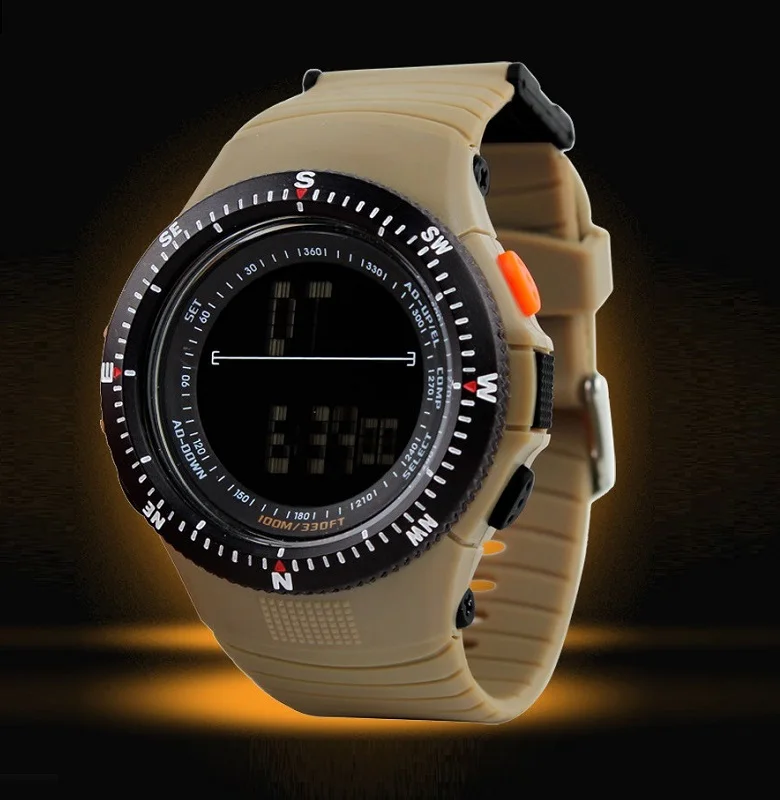 Крутые мужские часы в армейском стиле, военные большие водостойкие часы, часы в стиле скини