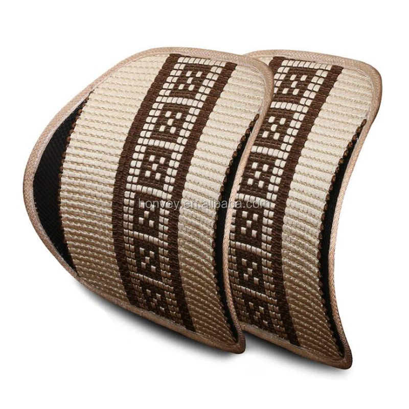 
Car Neck Pillow Headrest Pillow + Car Seat Lumbar Support Waist Pillow Ice Silk Set 