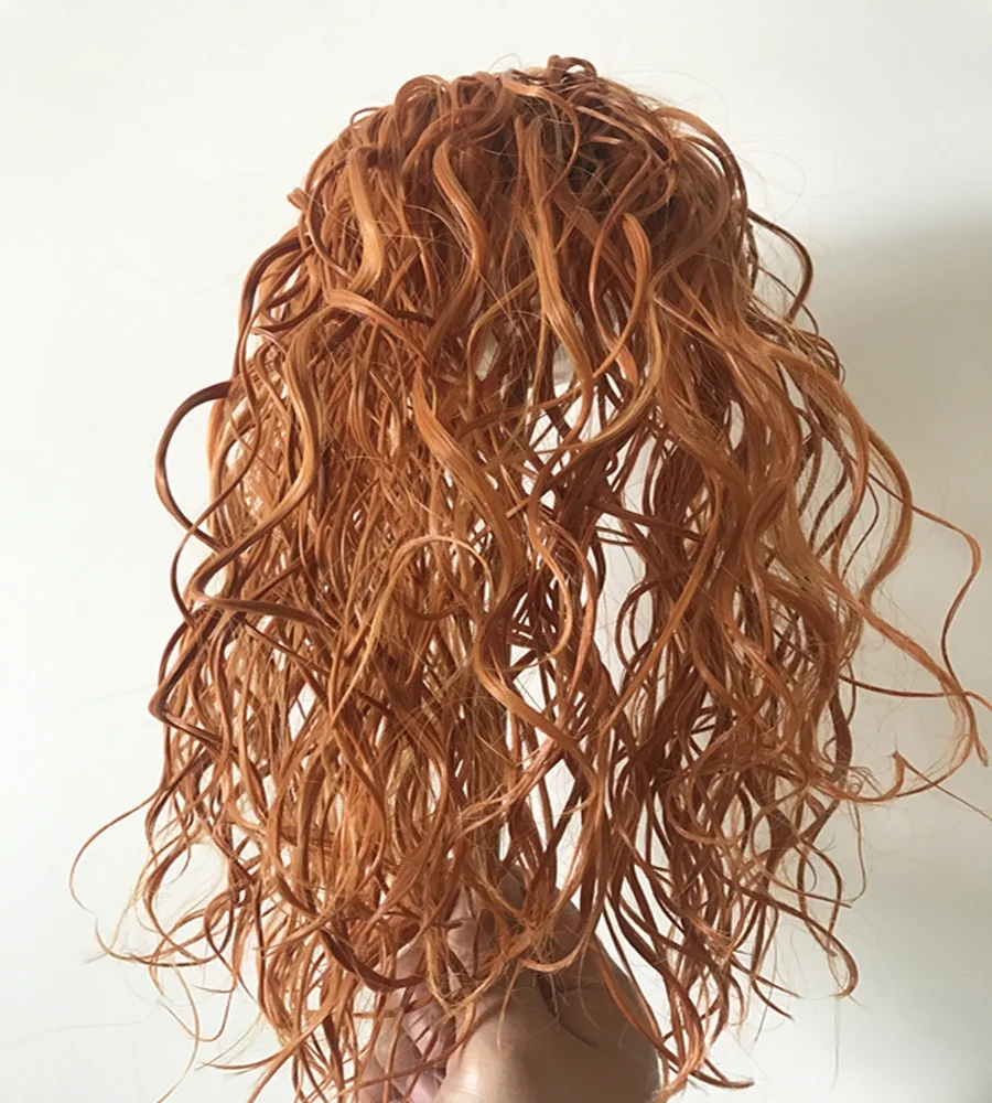 Cheap Price Cute Curly Korea High Temperature Synthetic Hair Doll Wigs with Fringes