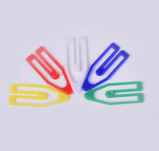 Colorful cheap plastic triangle paper clips ,office stationery wholesale