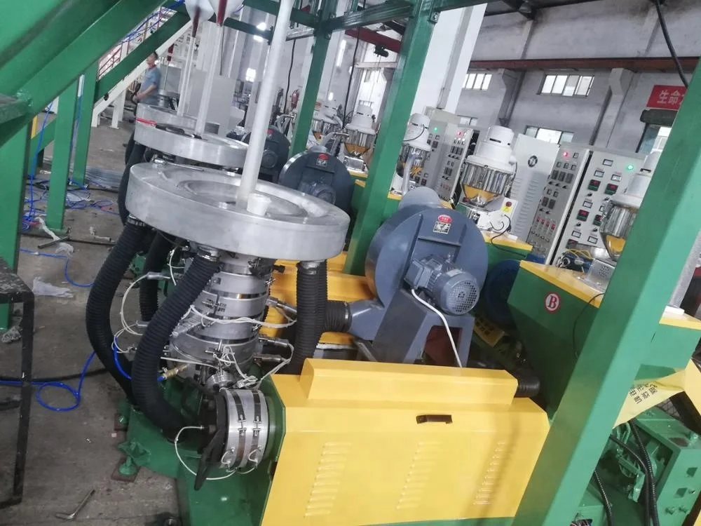 
600mm Three Head ABA Three Layer Blown Film Machine Extrusion Blow Moulding PE Engineers Available to Service Machinery Overseas 