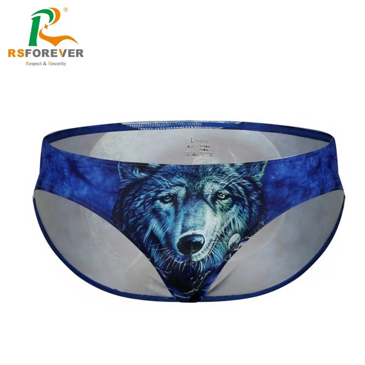 Custom logo & patterns Dye sublimation men underwear bikini briefs, men swimsuit