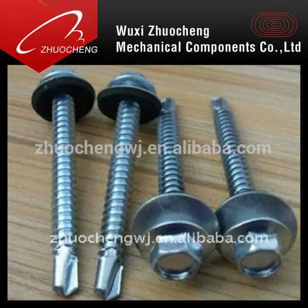 Zinc plated DIN7981 stainless steel self drilling screw