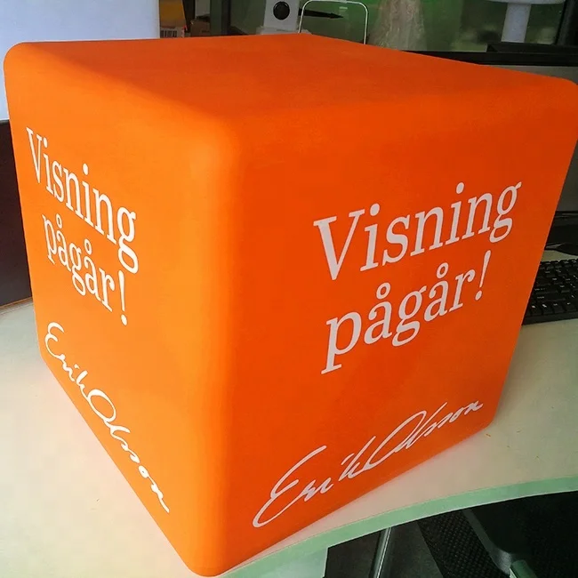 2021 New Design modern Illuminated LED Silk Print Cube