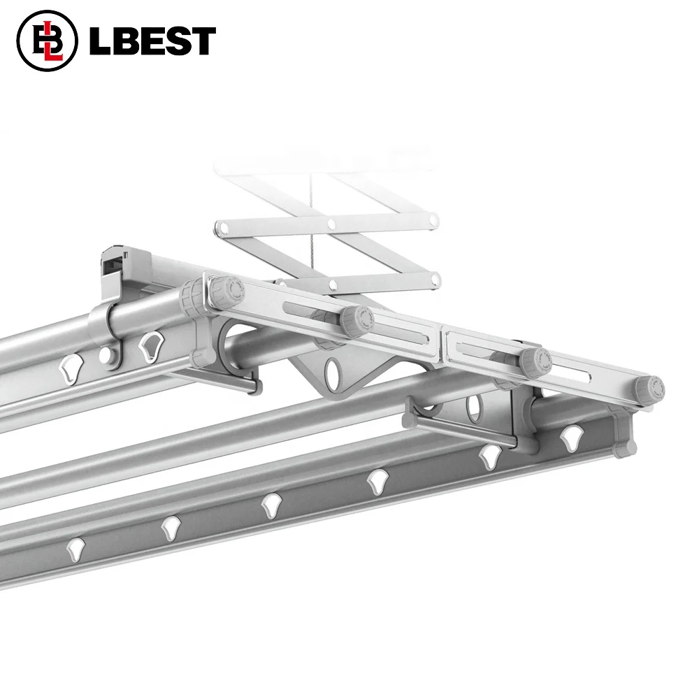 
Automatic retractable folding clothes line 