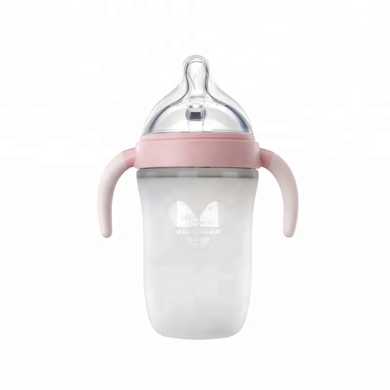 
Popular silicone 240ml Feeding water cup food grade silicone baby bottle 