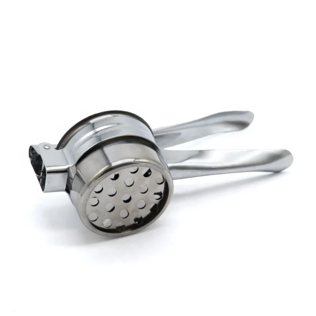 RTS Food Grade Stainless Steel Garlic Potator Replaceable Masher Press Ricer with Three Blade Professional Tool
