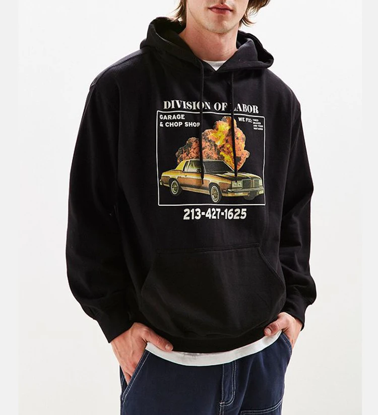custom print hoodie hip hop 320 gsm hoodie