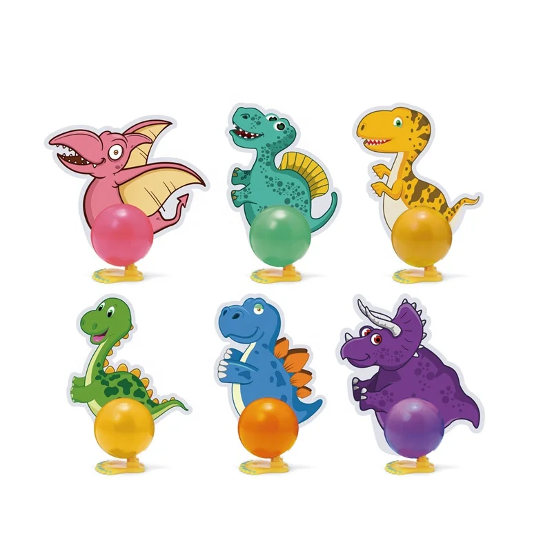 Wholesale cartoon plastic mini walking dinosaur egg diy wind up toy