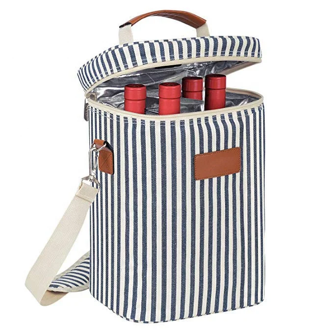 4 Bottle Champagne Wine Carrier Bag  Tote bag  Wine Cooler Bag