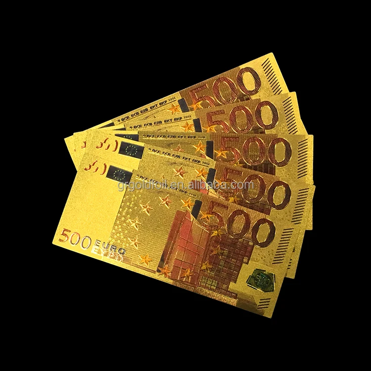 Customized professional good price of gold euro 500 banknotes