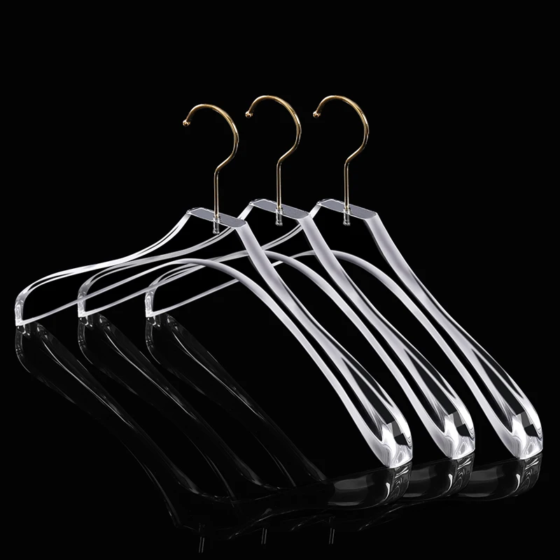 Wholesale  clear acrylic hangers for clothing shop acrylic clothes hanger for men