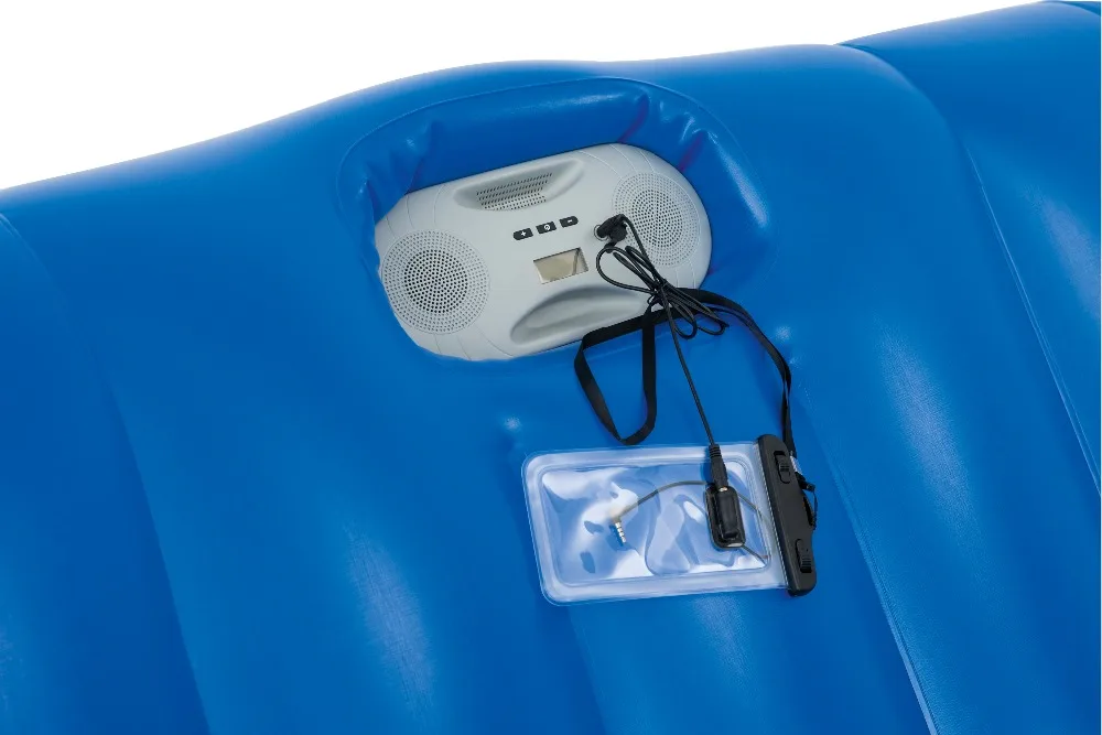 New product Bestway 43134 inflatable 4 person lounge mattress pool float with sun shade