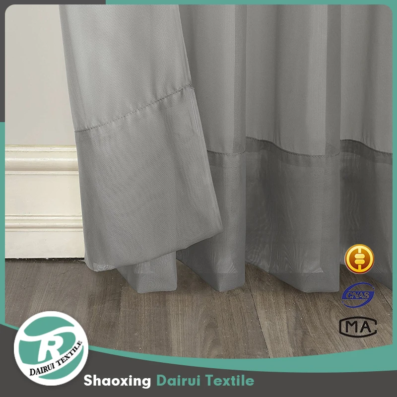 Custom Made Modern Curtain Design Europe Living Room Grey Voile Tulle Curtain
