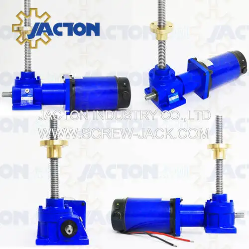 thailand client JTW-15T to JTW-35T electric motor motorized screw jack for raising system for raise lower the tower