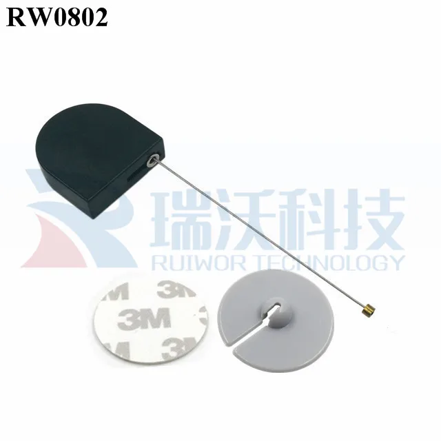 D-Shaped Mini Anti Theft Display Security Tether Pull Box With ABS End Used in Bazaar