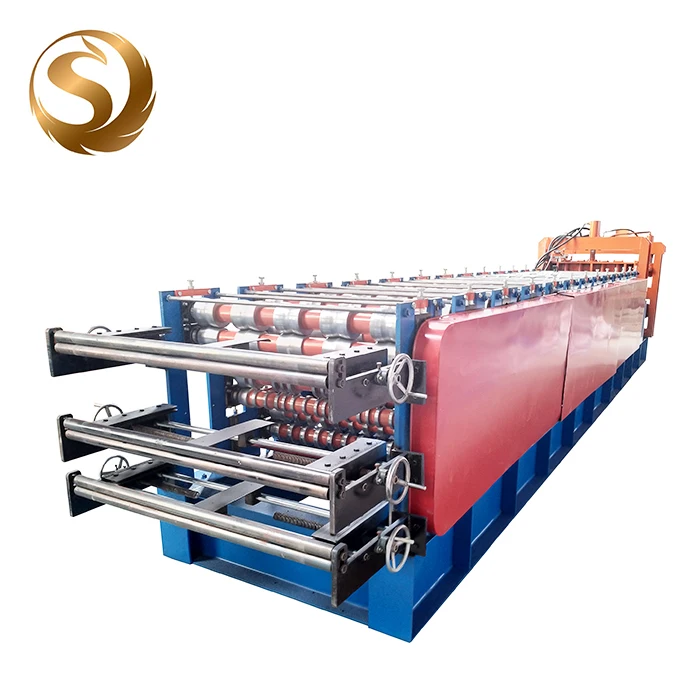 Трехслойный кровельный лист, трапециевидная плитка, роликогибочная машина