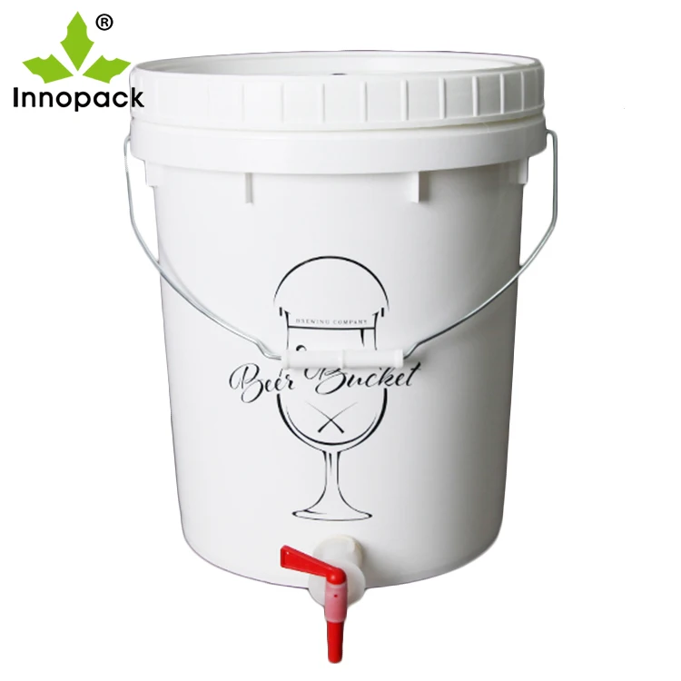 20  liter hot selling food grade plastic bucket with screw lid and tap