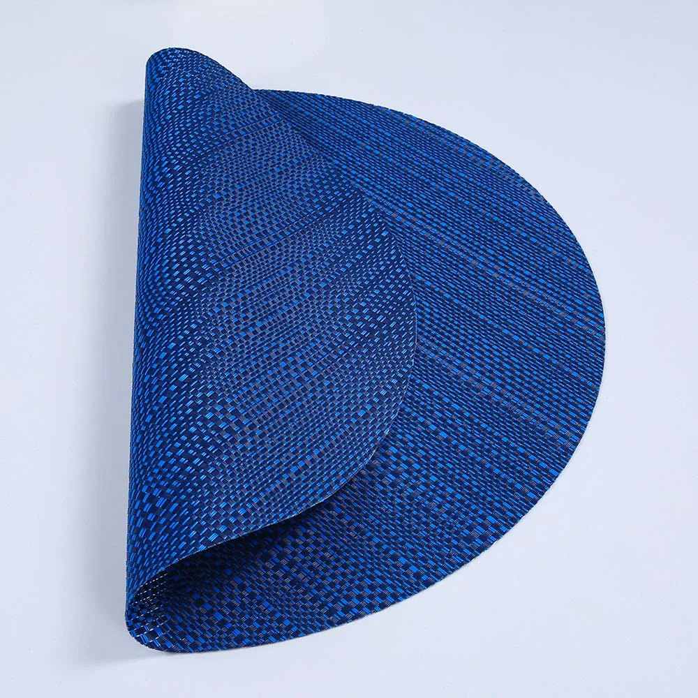 Fashion design OEM welcome best price outdoor dishwasher safe wholesale pvc table plate mats vinyl fabric placemat round