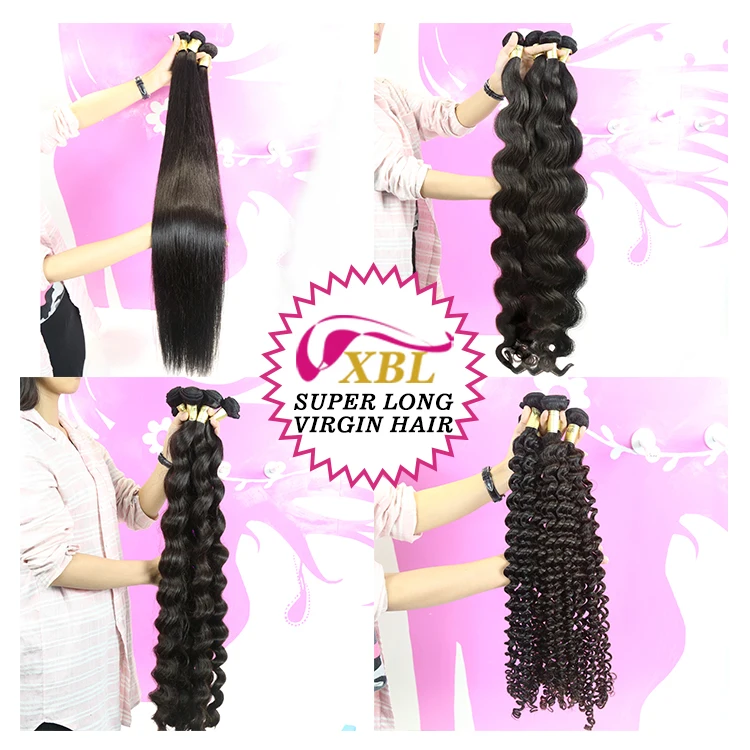 XBL Wholesale Virgin Human Hair Qingdao Hair Factory, Factory Price 100% Unprocessed Virgin Human hair