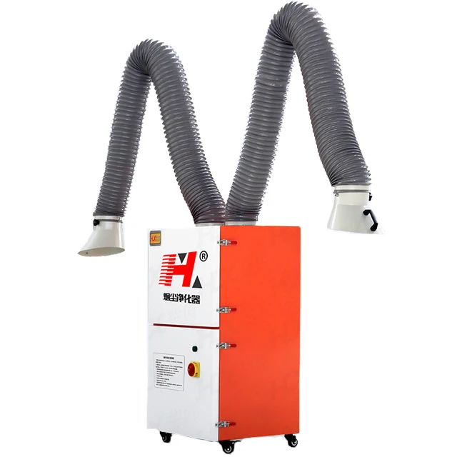
Factory Welding Fume Extractor Smoke Extractor Dust Collector With Two Arms 