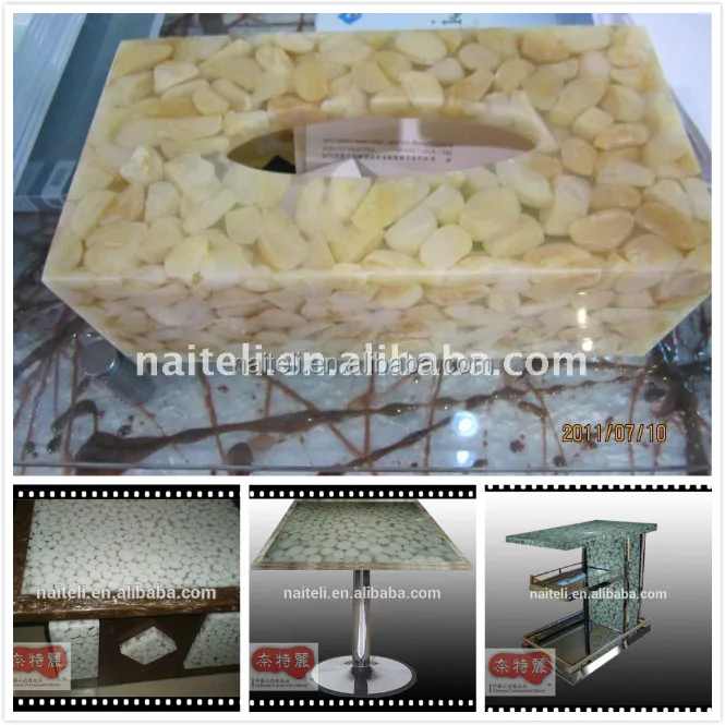 Acrylic resin pebble artificial cobble stone panel