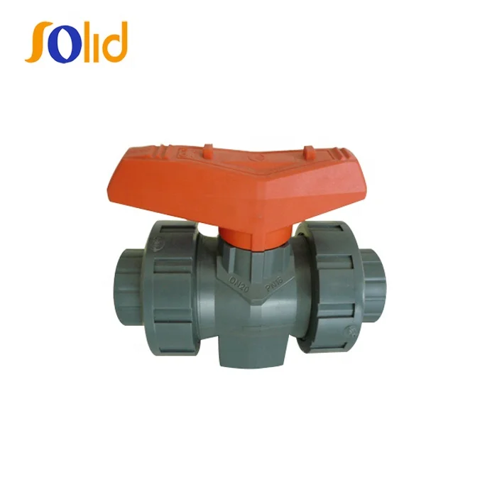 Manual Plastic UPVC PVC Double Threaded True Union Water Valve Ball Valve