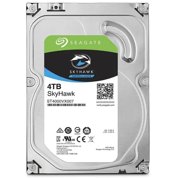 Жесткий диск видеонаблюдения Seagate 4 ТБ, 64 Мб кэш-памяти, SATA 6,0, ГБ/сек. 3,5 дюйма, внутренний жесткий диск ST4000VX007
