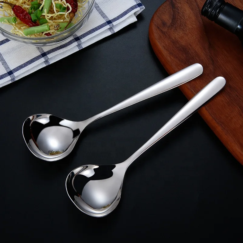 High mirror polish 304 stainless steel serving deep soup spoon