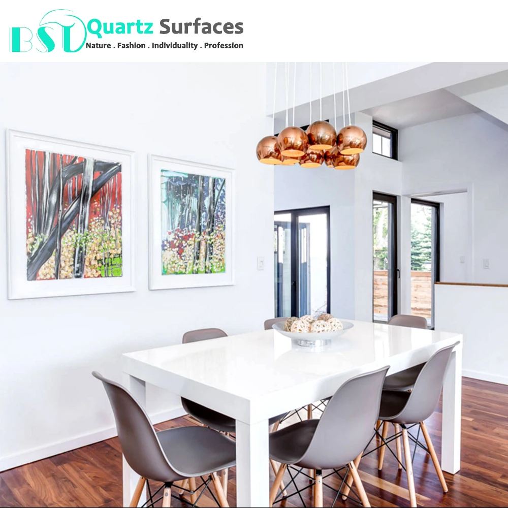 Foshan Manufacturer Snow White Big Porcelain Wall Slab Flooring Tiles Hotel Countertop Dining Table Sintered Stone