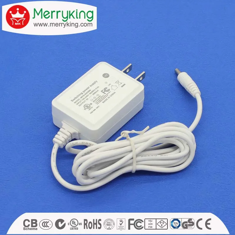110V AC DC Adapter Wall Mount Straight Case for USA JAPAN