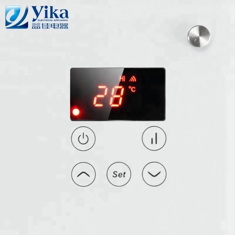 Electric portable black mirror glass panel heaters for bathroom and room