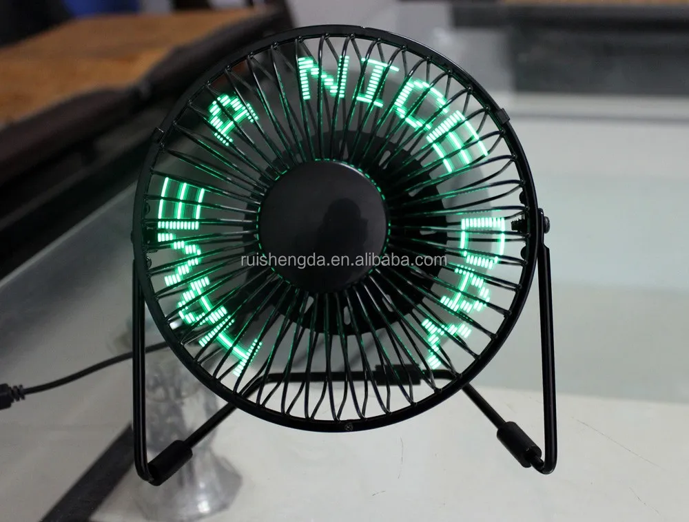 
Desktop Programmable LED Message Fan USB LED Fan with Text Display Advertising For PC Laptop Gadget Gift 
