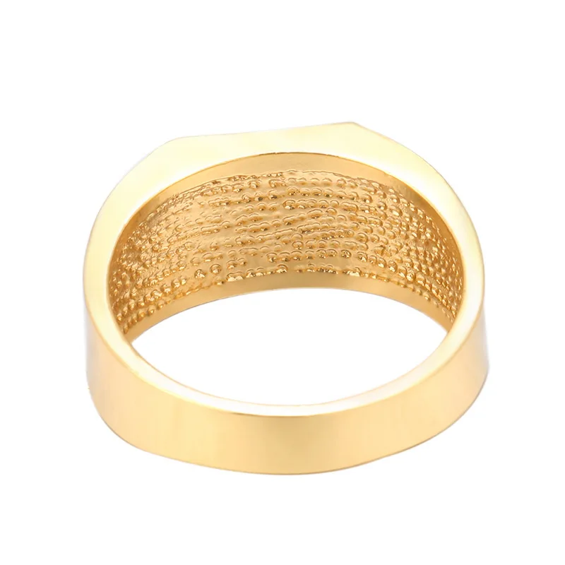 Classic Gold Tone Muslim Allah Finger Ring For Women Men Male Metal Wide Party Turkish Islamic Middle Eastern Abrac Jewelry Gift