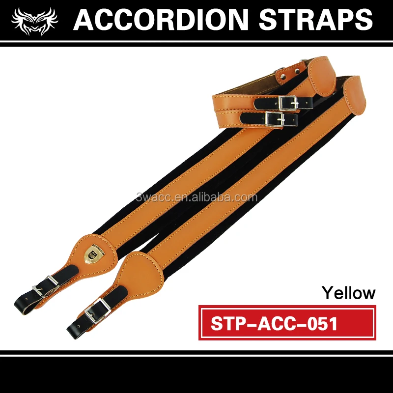 Padded leather accordion strap /leather strap
