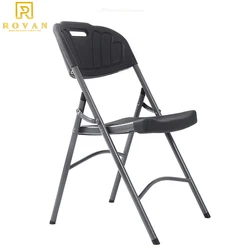 Wholesale white plastic outdoor garden folding armless chairs HDPE foldable event chair for sale