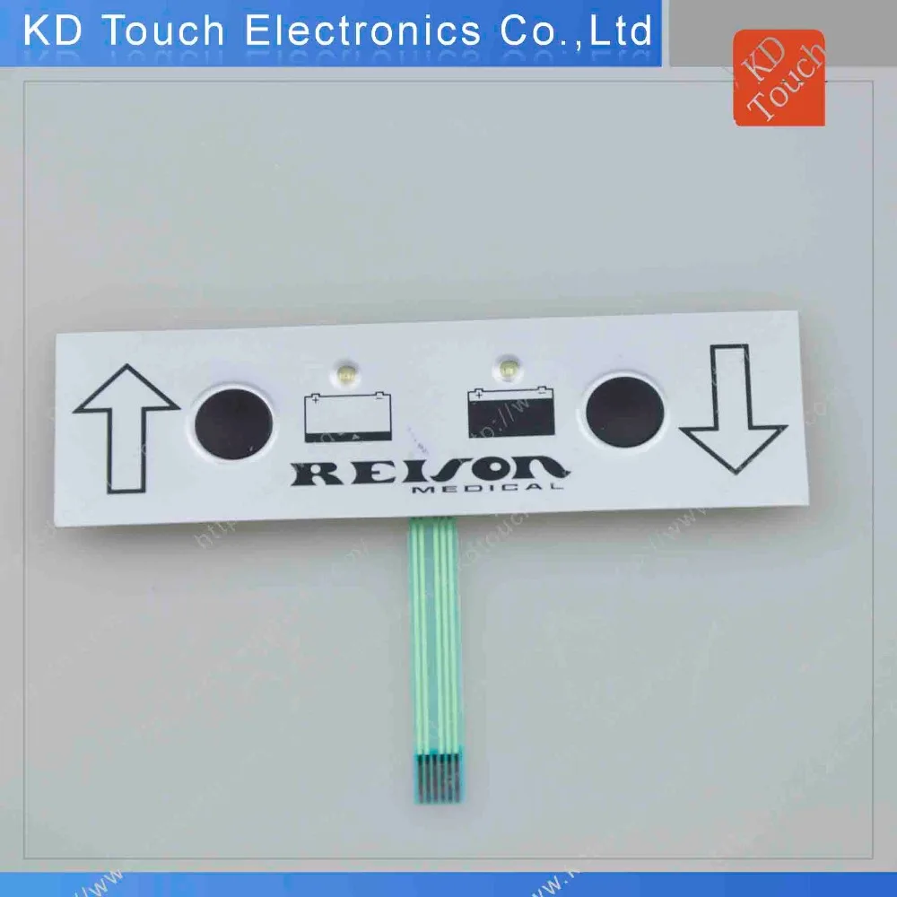 push button debossed led membrane switch with connector