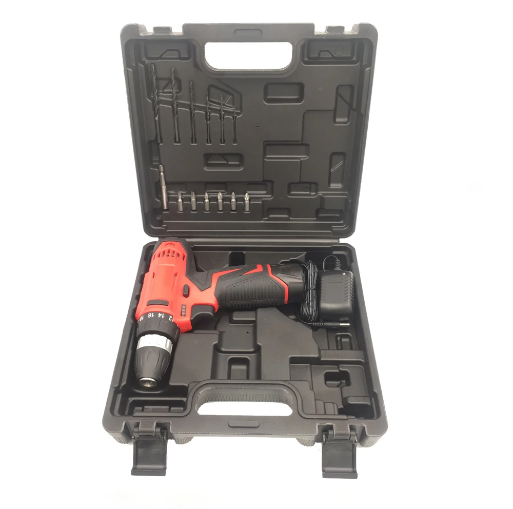 KCD322-C13B 12V lithium battery power cordless drill kit with 13pcs BMC package high quality manufacturer electric tool set