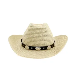 Fashion Cheap Wholesale Panana Straw Cowboy Hat for Men Beach Sun Hat
