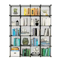 Multilayer wire grid diy metal storage shelf,living room balcony flower shelf