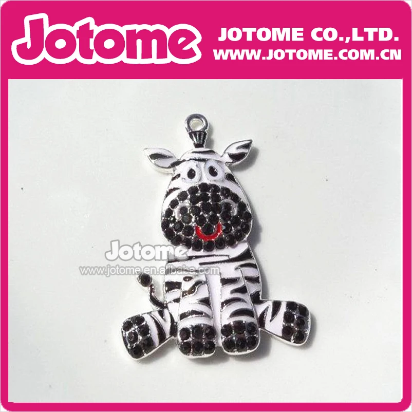 Poodle Pendant Cute Crystal Rhinestone Pink  Pet Dog Charm Pendant Luxury Animal Dog Pendant For Necklace