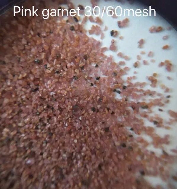 Price of 30/60 mesh pink river garnet sand for sandblasting